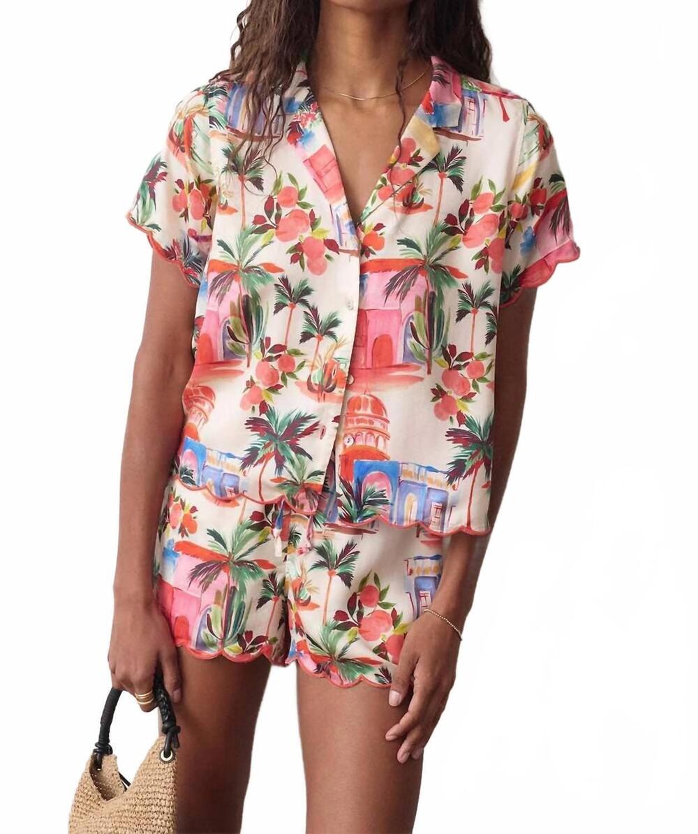 NEW MARINE LAYER paloma resort short in palmas print
